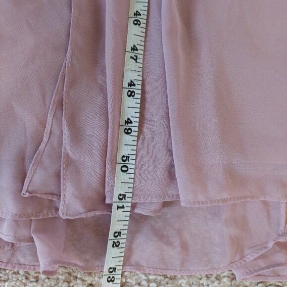 Dessy Collection Sleeveless Draped Chiffon Maxi Dress Front Slit Size 4 - Picture 13 of 13